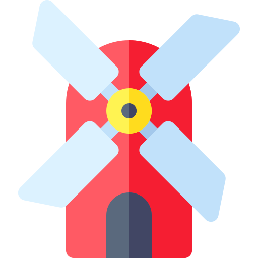 風車 Basic Rounded Flat icon