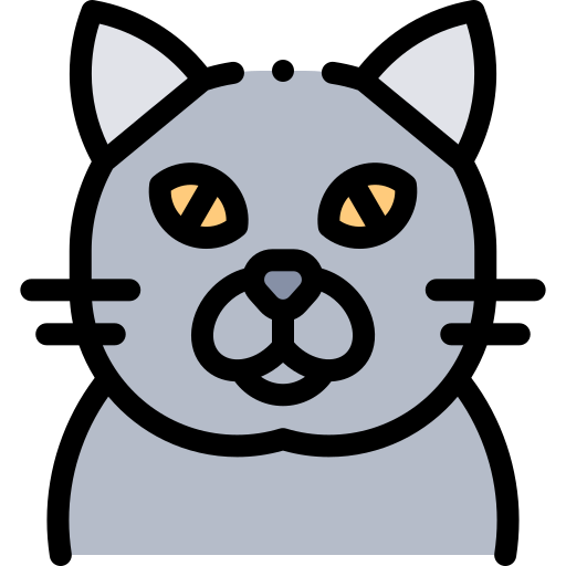 猫 Detailed Rounded Lineal color icon