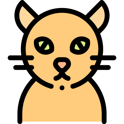 Gato Detailed Rounded Lineal color icono