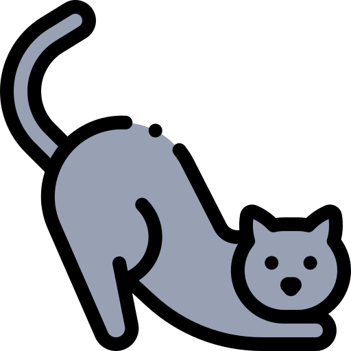 猫 Detailed Rounded Lineal color icon