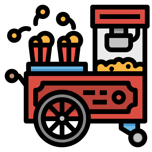 Popcorn cart photo3idea_studio Lineal Color icon