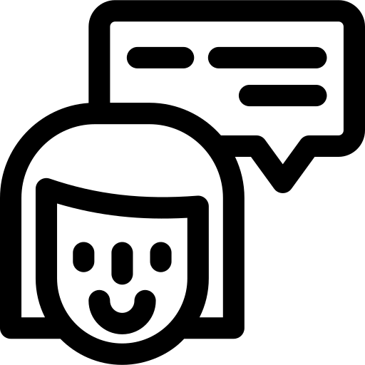 Hablar Basic Rounded Lineal icono