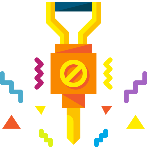 Jackhammer Skyclick Flat icon