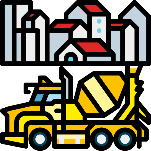 Cement mixer Skyclick Lineal Color icon