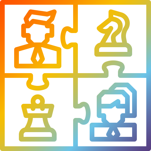 Puzzle Skyclick Gradient icon