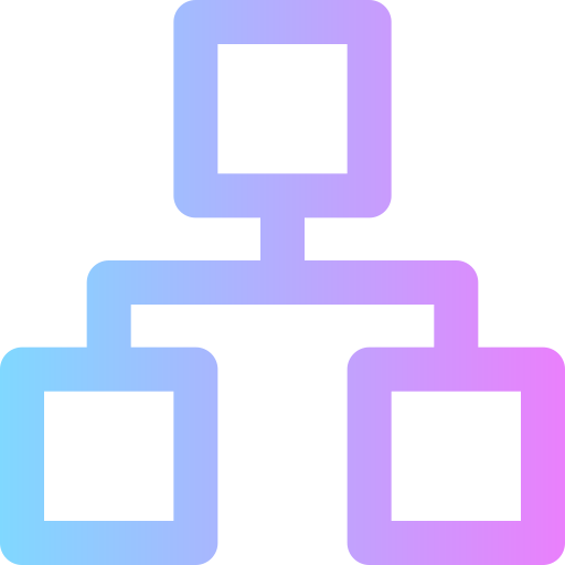 réseau Super Basic Rounded Gradient Icône