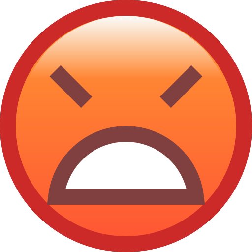Angry Smooth Rounded Color icon