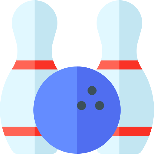 bowling pinnen Basic Rounded Flat icoon