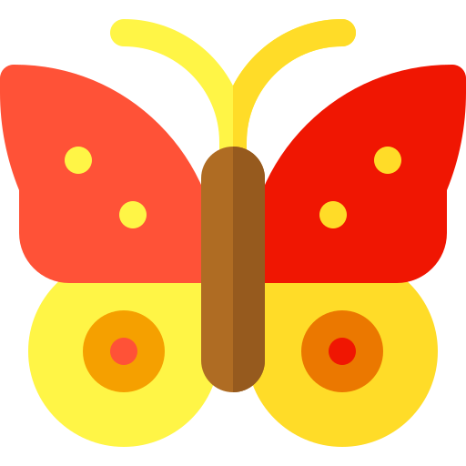 papillon Basic Rounded Flat Icône