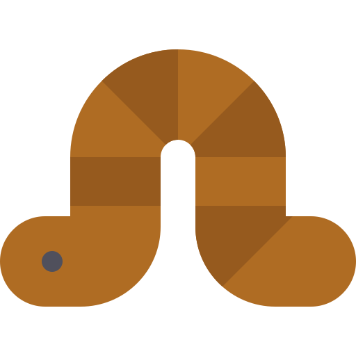 Worm Basic Rounded Flat icon