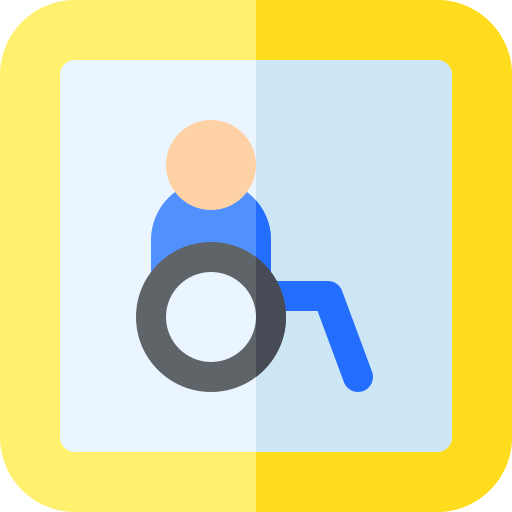 Disabled people Basic Rounded Flat icon