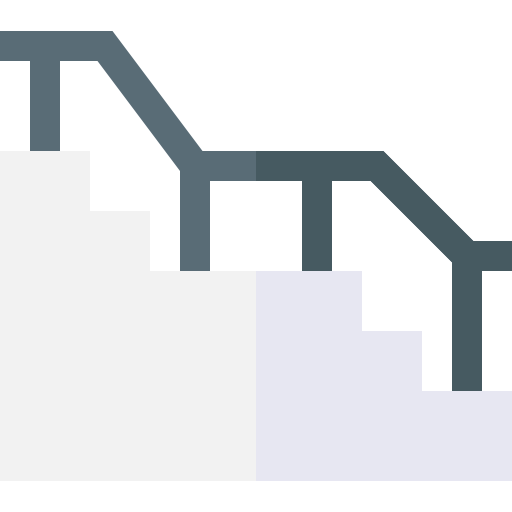Steps Basic Straight Flat icon