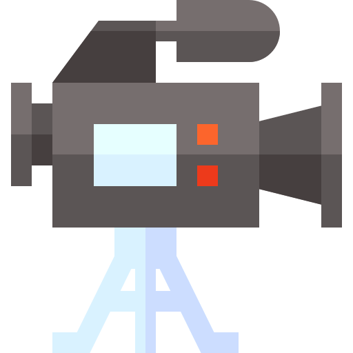 caméra vidéo Basic Straight Flat Icône