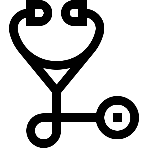 stetoskop Basic Straight Lineal ikona