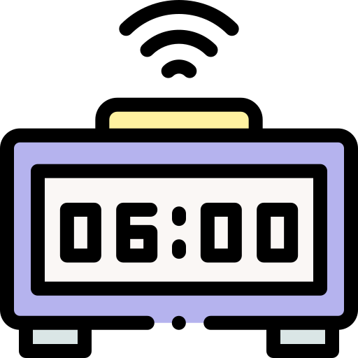 Alarm clock Detailed Rounded Lineal color icon