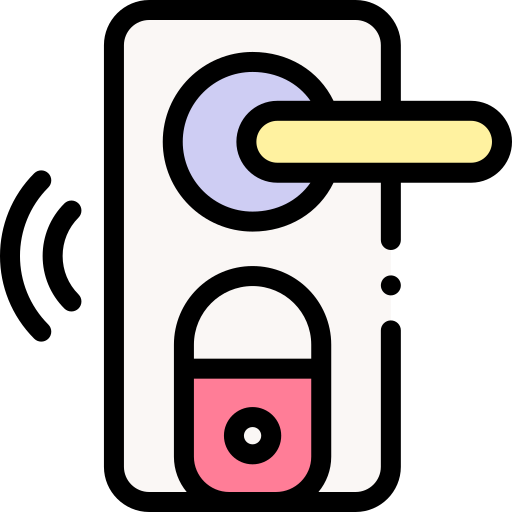 Doorknob Detailed Rounded Lineal color icon
