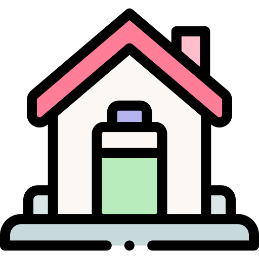 House Detailed Rounded Lineal color icon