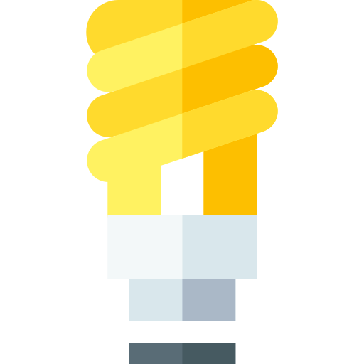 Lightbulb Basic Straight Flat icon