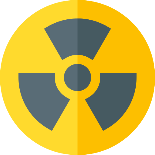 energia nuklearna Basic Straight Flat ikona