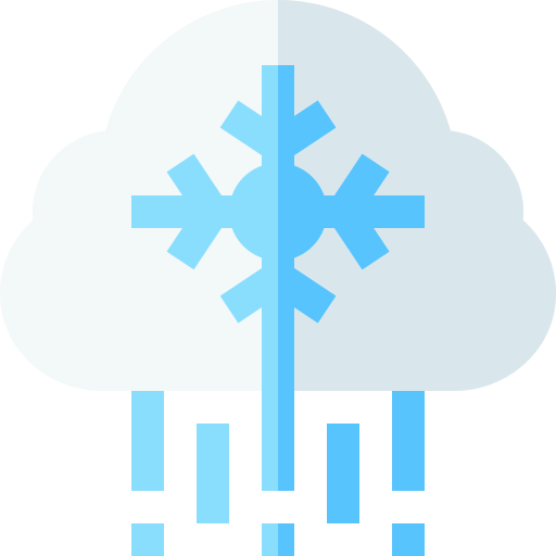 Snowing Basic Straight Flat icon