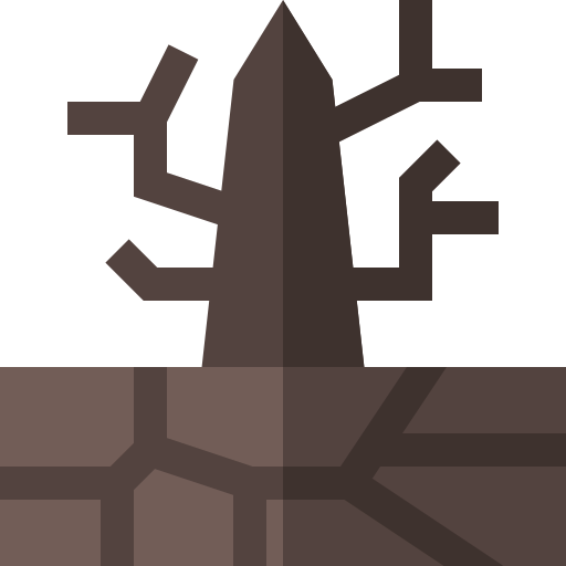 martwe drzewo Basic Straight Flat ikona