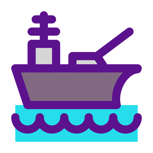 okręt wojenny Darius Dan Lineal Color ikona