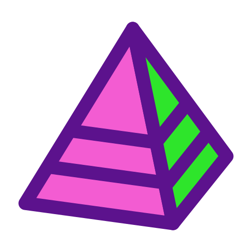 piramide Darius Dan Lineal Color icoon
