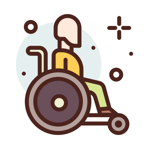 Wheelchair Darius Dan Lineal Color icon