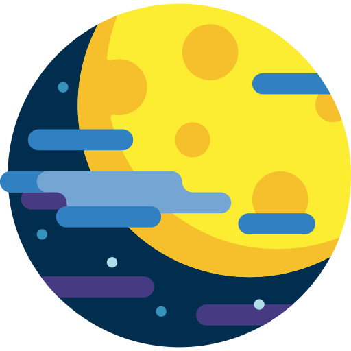 Full moon Detailed Flat Circular Flat icon