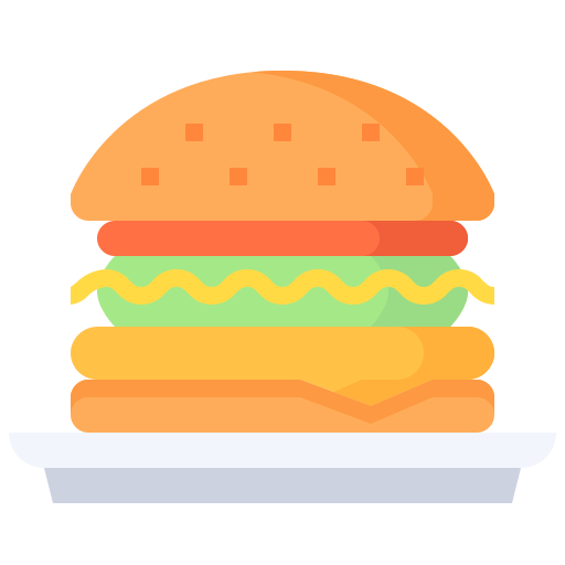 ハンバーガー Justicon Flat icon