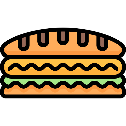Sandwich Justicon Lineal Color icono