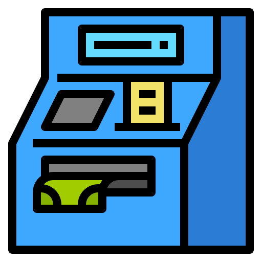 geldautomaat Ultimatearm Lineal Color icoon