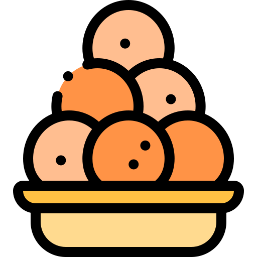 Laddu Detailed Rounded Lineal color icon