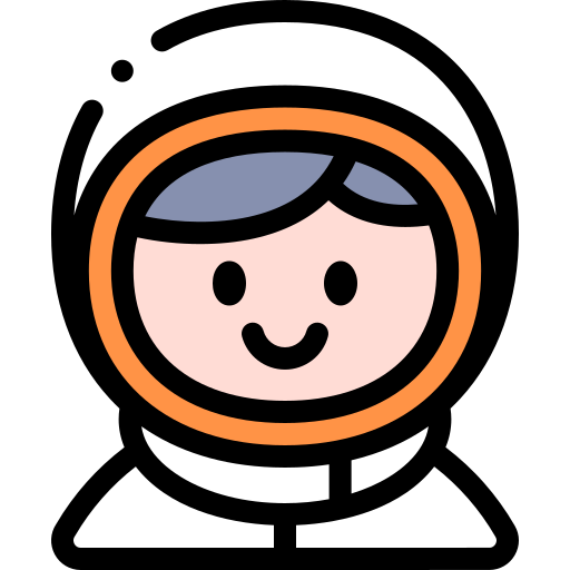 Astronauta Detailed Rounded Lineal color icono