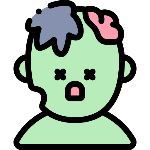Zombie Detailed Rounded Lineal color icon