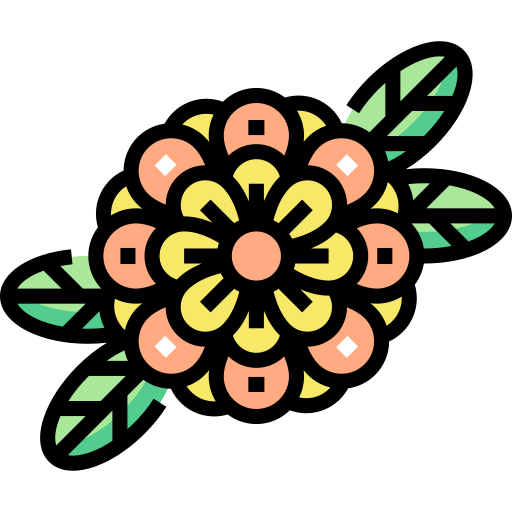Цветок Detailed Straight Lineal color иконка