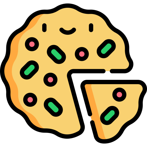 Spanish omelette Kawaii Lineal color icon