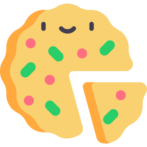 tortilla española Kawaii Flat icono