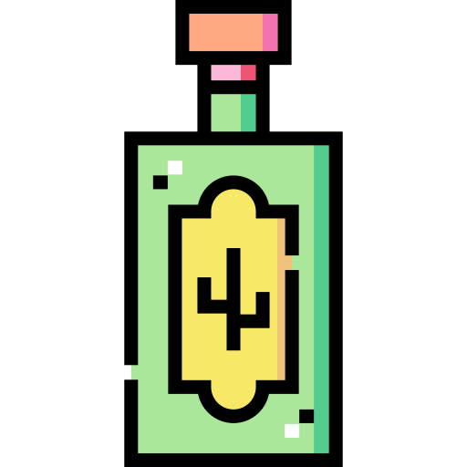 tequila Detailed Straight Lineal color icon