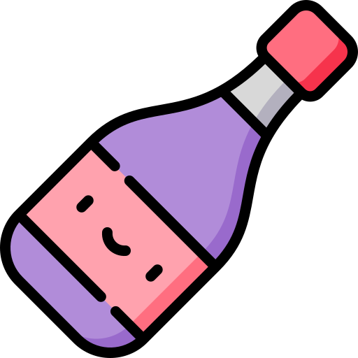 Wine Kawaii Lineal color icon
