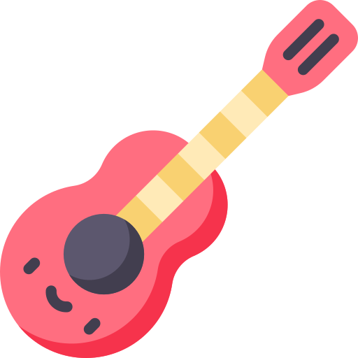 Guitarra Kawaii Flat icono