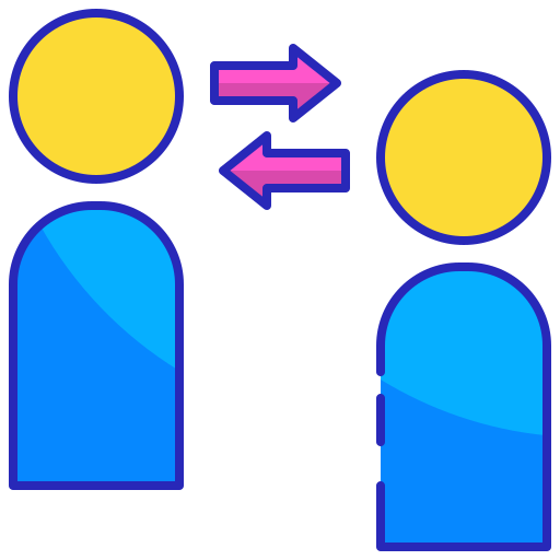면 대면 Generic Outline Color icon