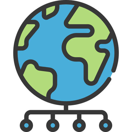 Global network Juicy Fish Soft-fill icon