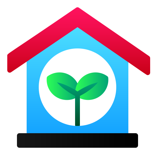 Зеленый дом Andinur Flat Gradient иконка