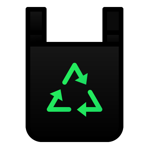 plastikowa torba z recyklingu Andinur Lineal Color Gradient ikona
