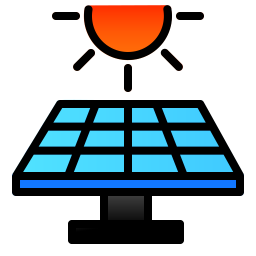 zonnepanelen Andinur Lineal Color Gradient icoon