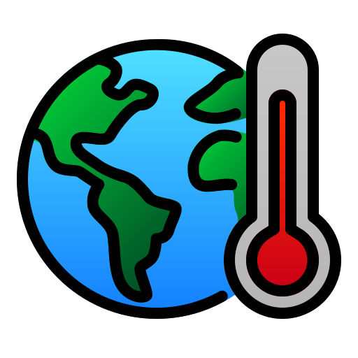 globalne ocieplenie Andinur Lineal Color Gradient ikona
