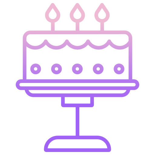 tort urodzinowy Icongeek26 Outline Gradient ikona