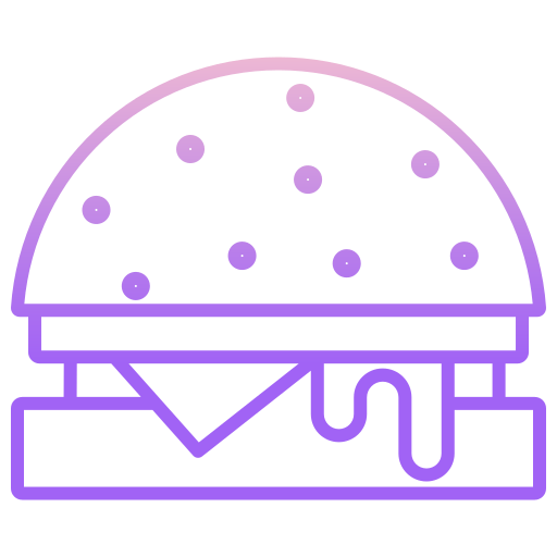 burgery Icongeek26 Outline Gradient ikona