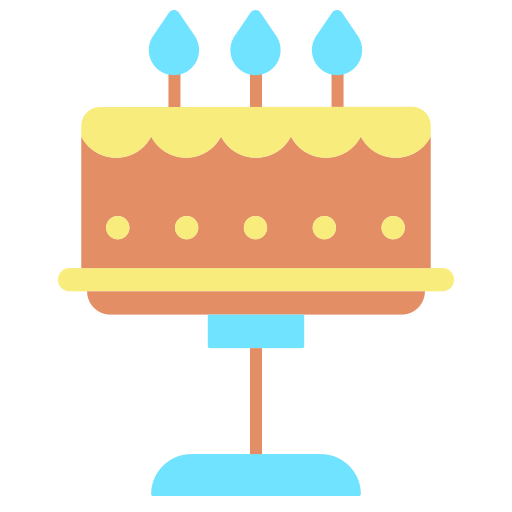 Torta de cumpleaños Icongeek26 Flat icono